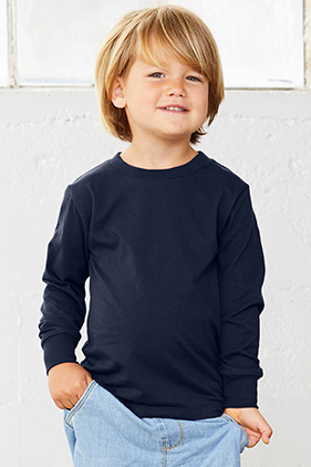 3501T BELLA+CANVAS Toddler Jersey Long Sleeve Tee | Mission Imprintables