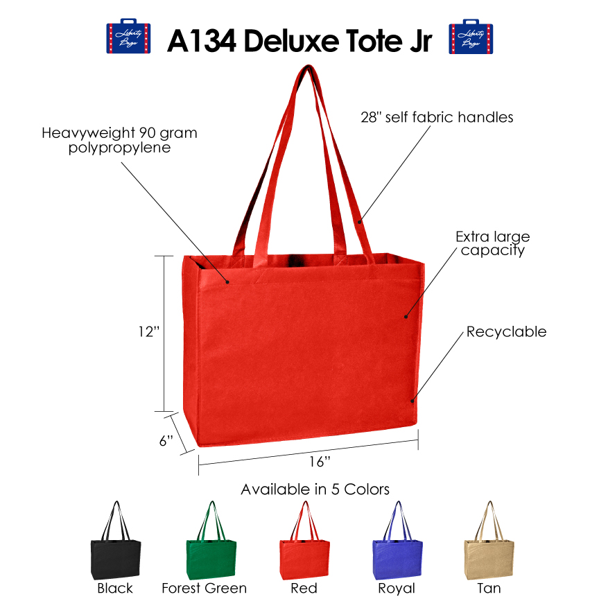 A134 Liberty Bags Deluxe Tote Jr. | Mission Imprintables
